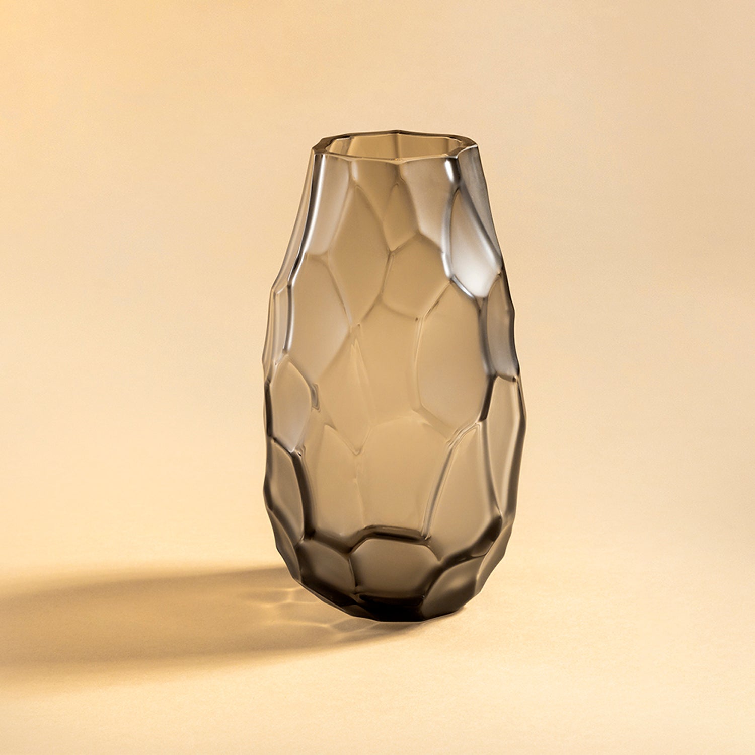 Vase silex, petit modèle cristal gris