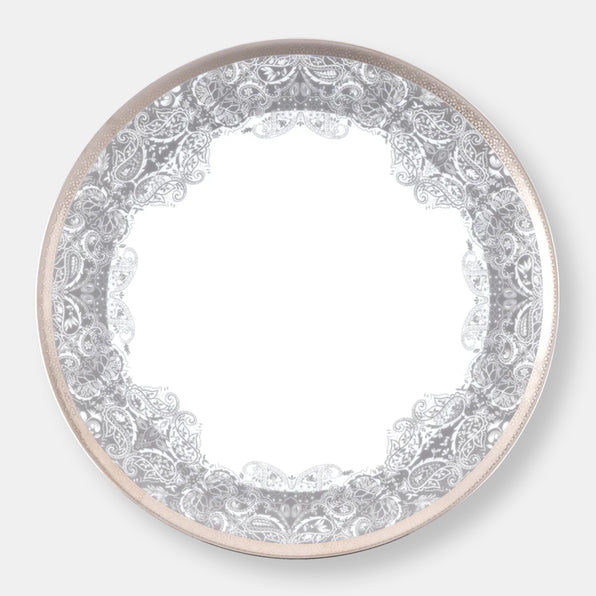 Assiette à dîner romane gris