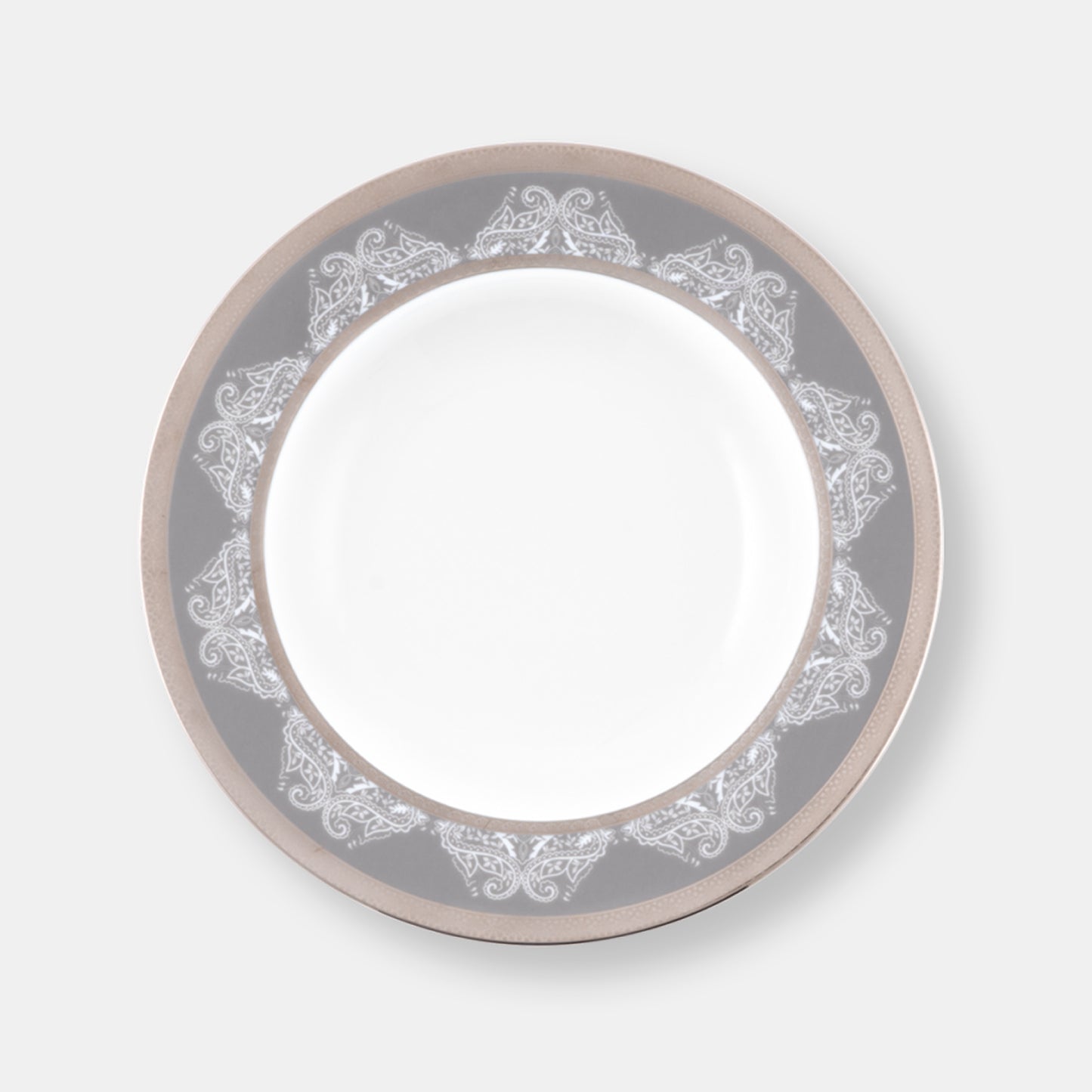 Assiette creuse à aile romane gris