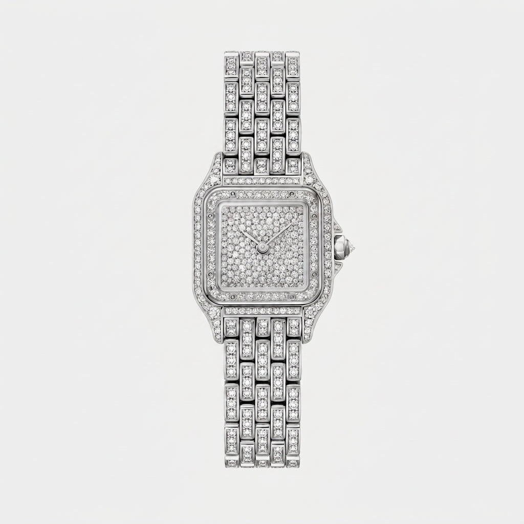 Montre panthère de cartier sertis