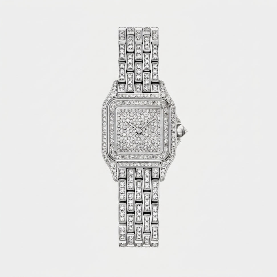 Montre panthère de cartier sertis