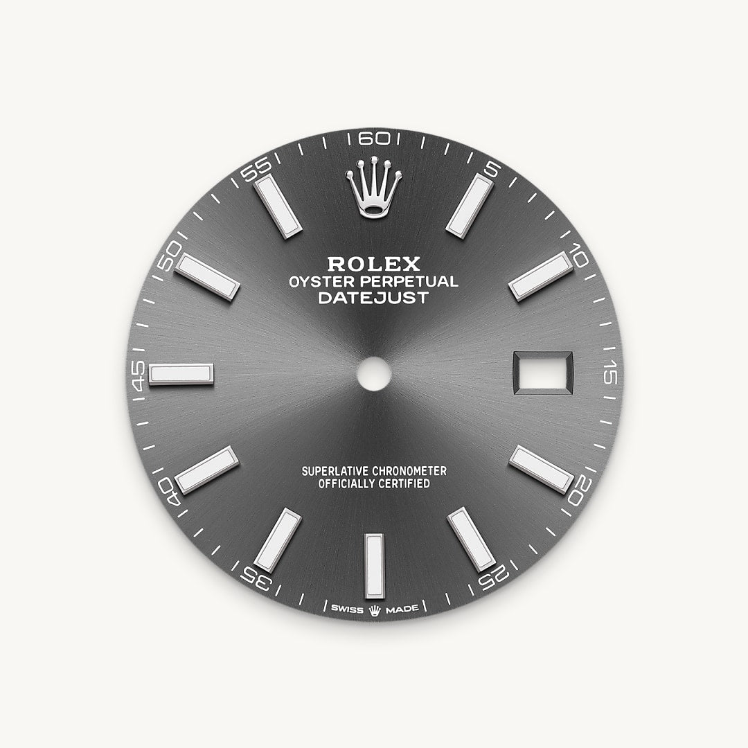 Montre Rolex Datejust 41 en Rolesor gris – combinaison d’acier Oystersteel et d’or gris détail 2 - arije Paris