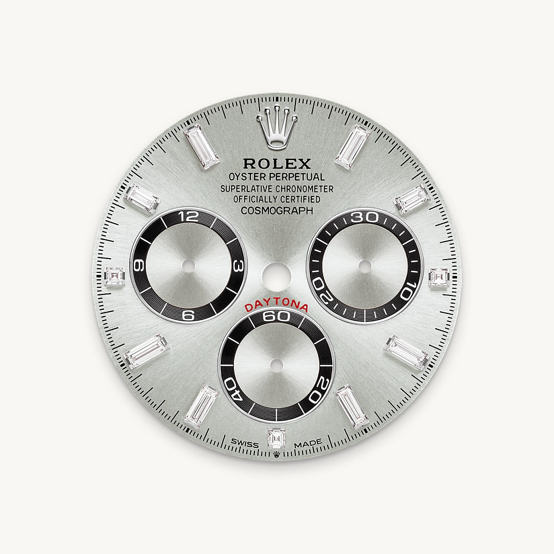 Montre Rolex Cosmograph Daytona en Or gris 18 ct et cornes serties de diamants détail 3 - arije Paris