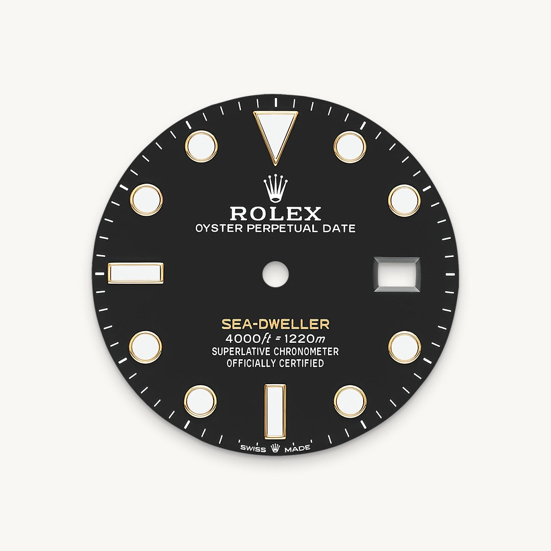 Montre Rolex Sea-Dweller en Rolesor jaune – combinaison d’acier Oystersteel et d’or jaune détail 2 - arije Paris