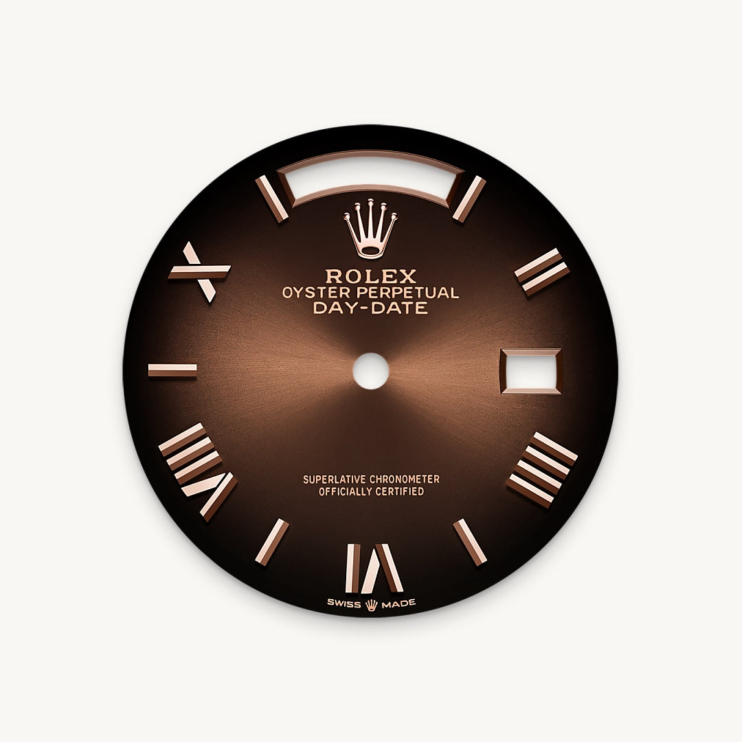 Montre Rolex Day-Date 36 en Or Everose 18 ct détail 2 - arije Paris