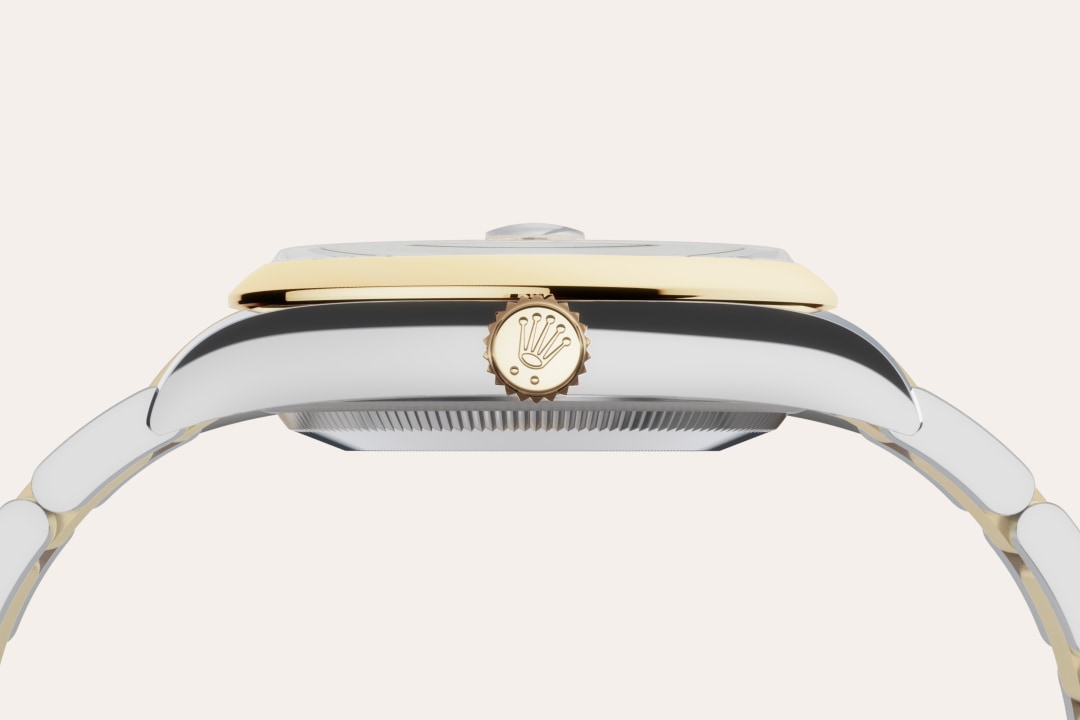 Montre Rolex Datejust 36 en Rolesor jaune – combinaison d’acier Oystersteel et d’or jaune détail 2 - arije Paris