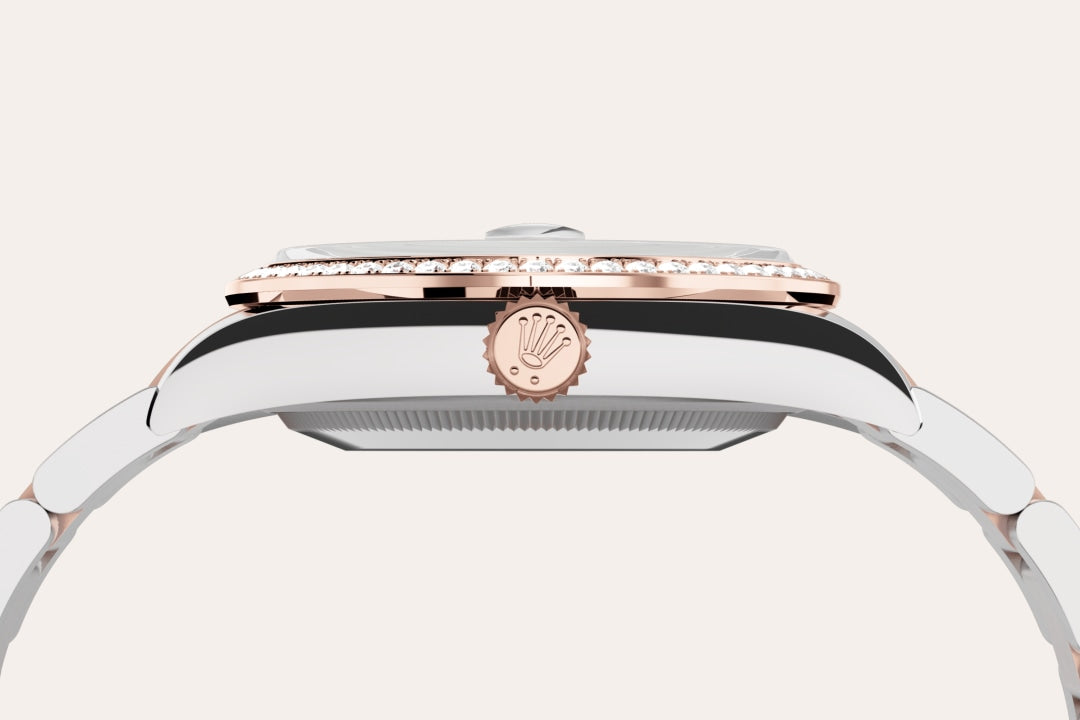 Montre Rolex Datejust 36 en Rolesor Everose – combinaison d’acier Oystersteel et d’or Everose détail 3 - arije Paris