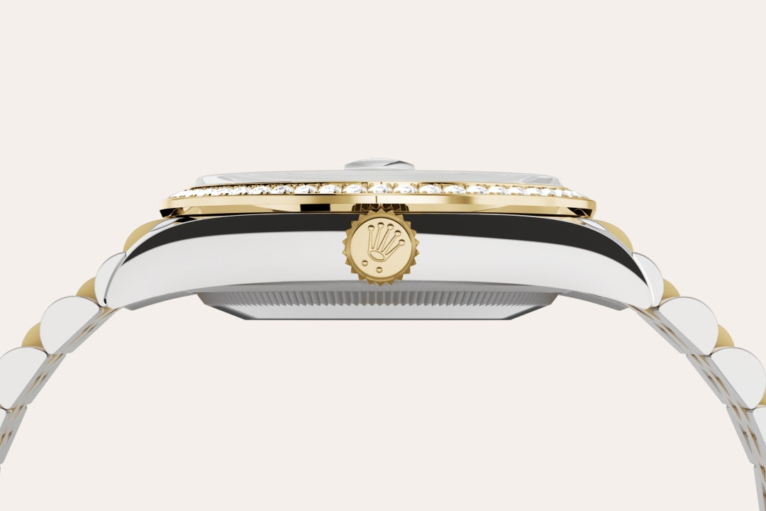 Montre Rolex Datejust 36 en Rolesor jaune – combinaison d’acier Oystersteel et d’or jaune détail 3 - arije Paris