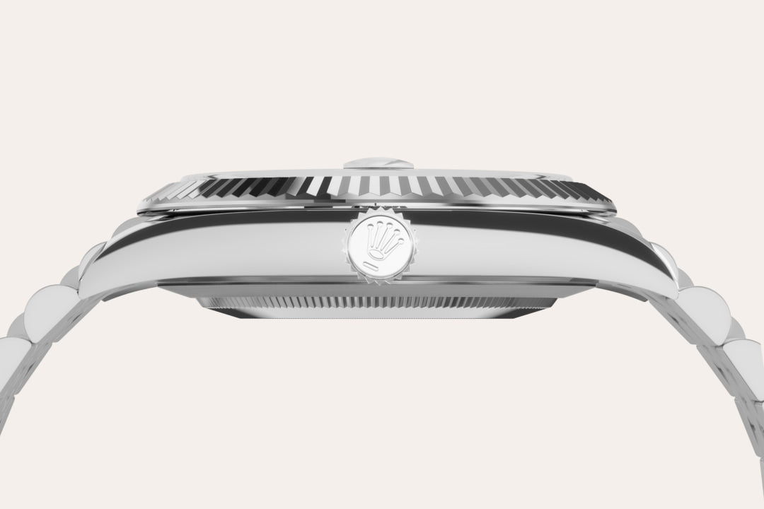 Montre Rolex Datejust 41 en Rolesor gris – combinaison d’acier Oystersteel et d’or gris détail 3 - arije Paris