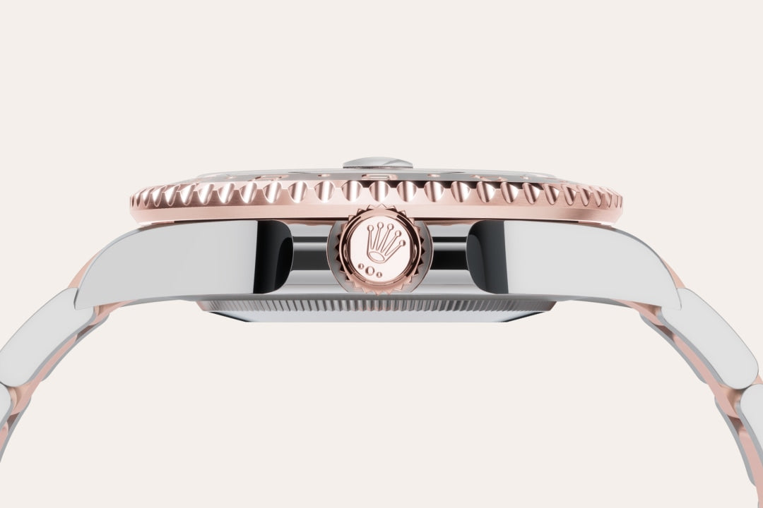 Montre Rolex GMT-Master II en Rolesor Everose – combinaison d’acier Oystersteel et d’or Everose détail 3 - arije Paris