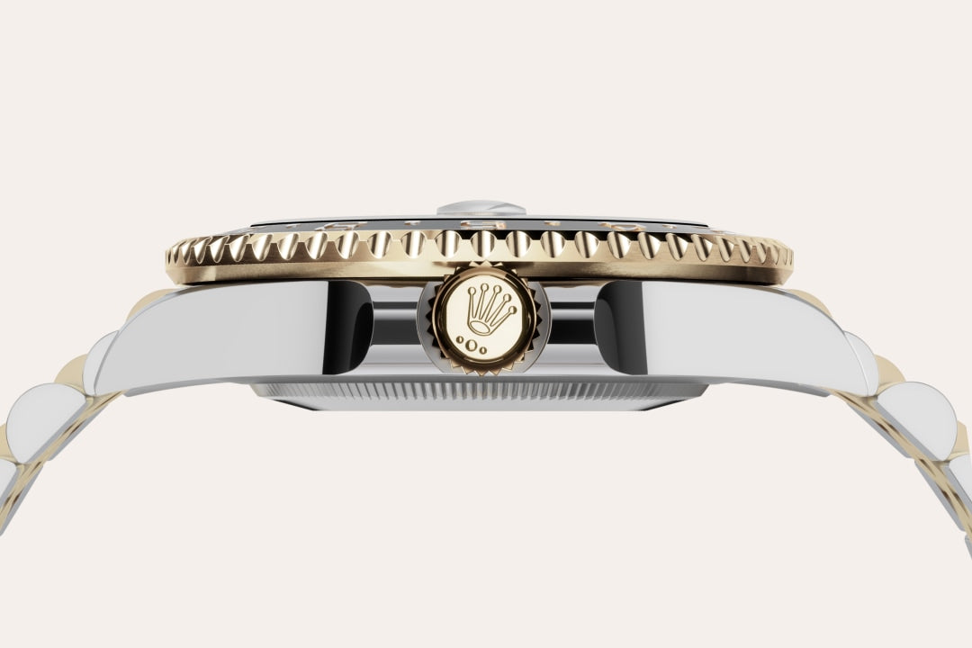 Montre Rolex GMT-Master II en Rolesor jaune – combinaison d’acier Oystersteel et d’or jaune détail 3 - arije Paris