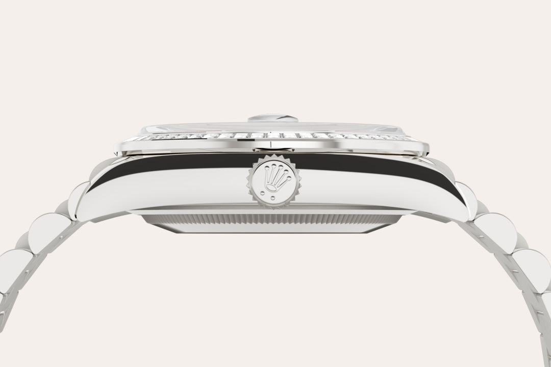 Montre Rolex Day-Date 36 en Or gris 18 ct détail 3 - arije Paris