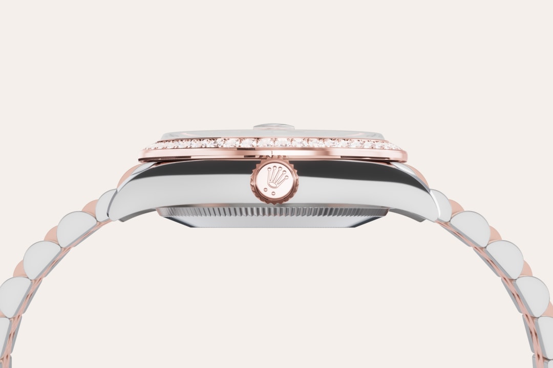 Montre Rolex Datejust 31 en Rolesor Everose – combinaison d’acier Oystersteel et d’or Everose détail 3 - arije Paris