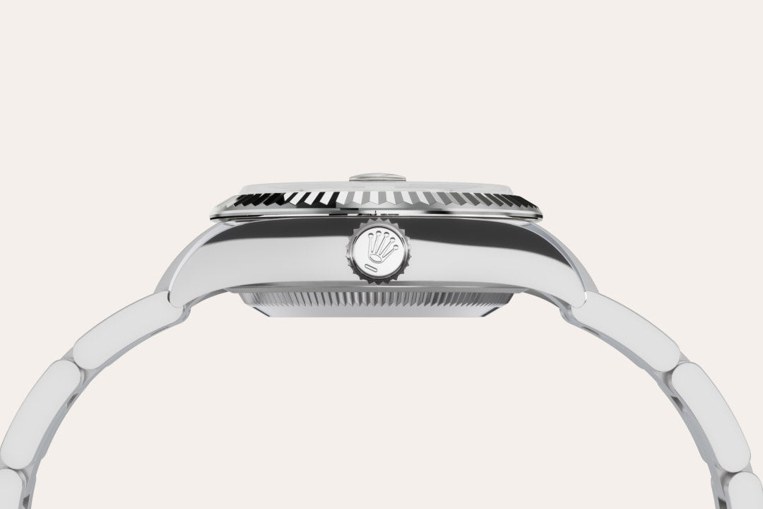 Montre Rolex Lady-Datejust en Rolesor gris – combinaison d’acier Oystersteel et d’or gris détail 3 - arije Paris