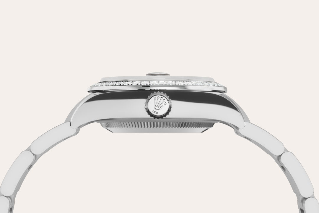 Montre Rolex Lady-Datejust en Rolesor gris – combinaison d’acier Oystersteel et d’or gris détail 3 - arije Paris