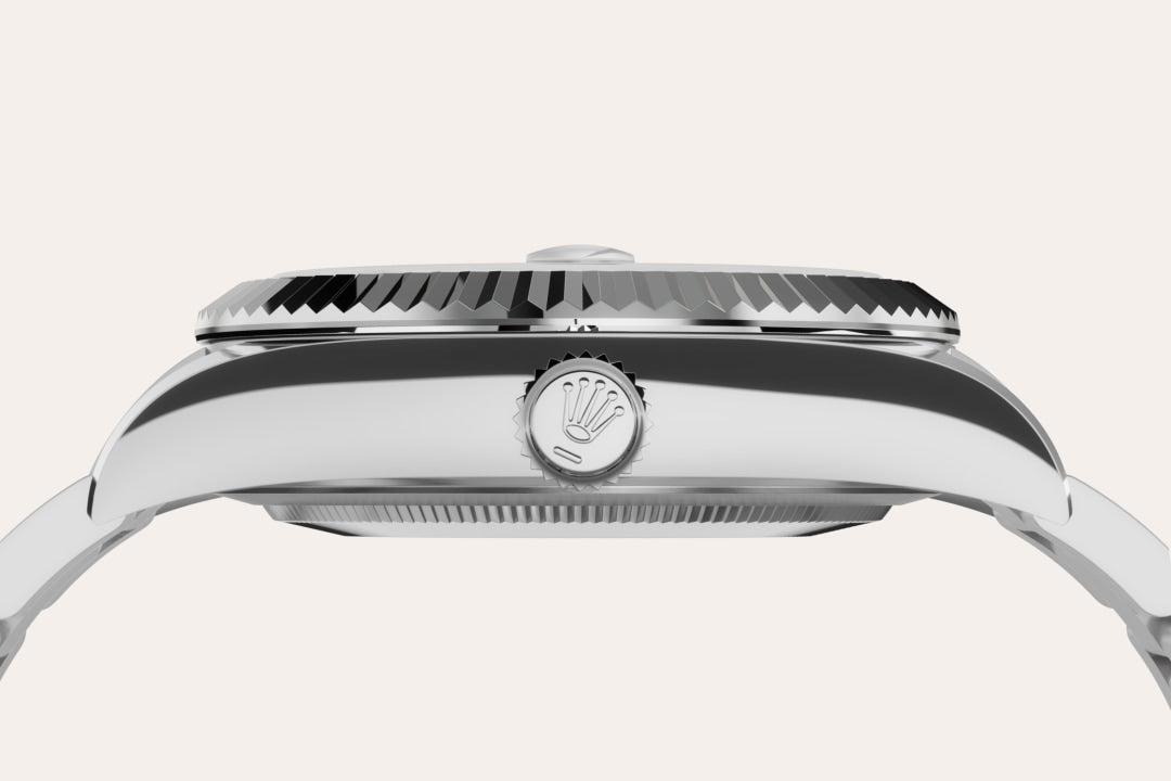 Montre Rolex Sky-Dweller en Rolesor gris – combinaison d’acier Oystersteel et d’or gris détail 3 - arije Paris