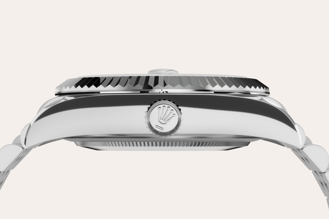 Montre Rolex Sky-Dweller en Rolesor gris – combinaison d’acier Oystersteel et d’or gris détail 3 - arije Paris