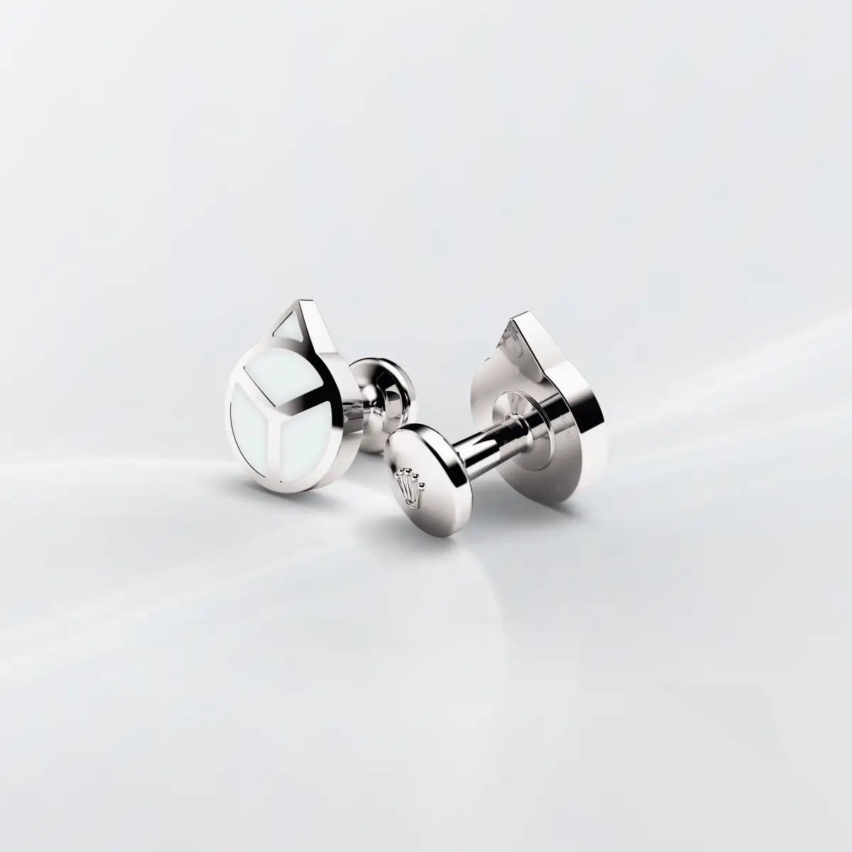 Rolex Boutons de manchette en Or gris et matière luminescente, A1029 chez arije