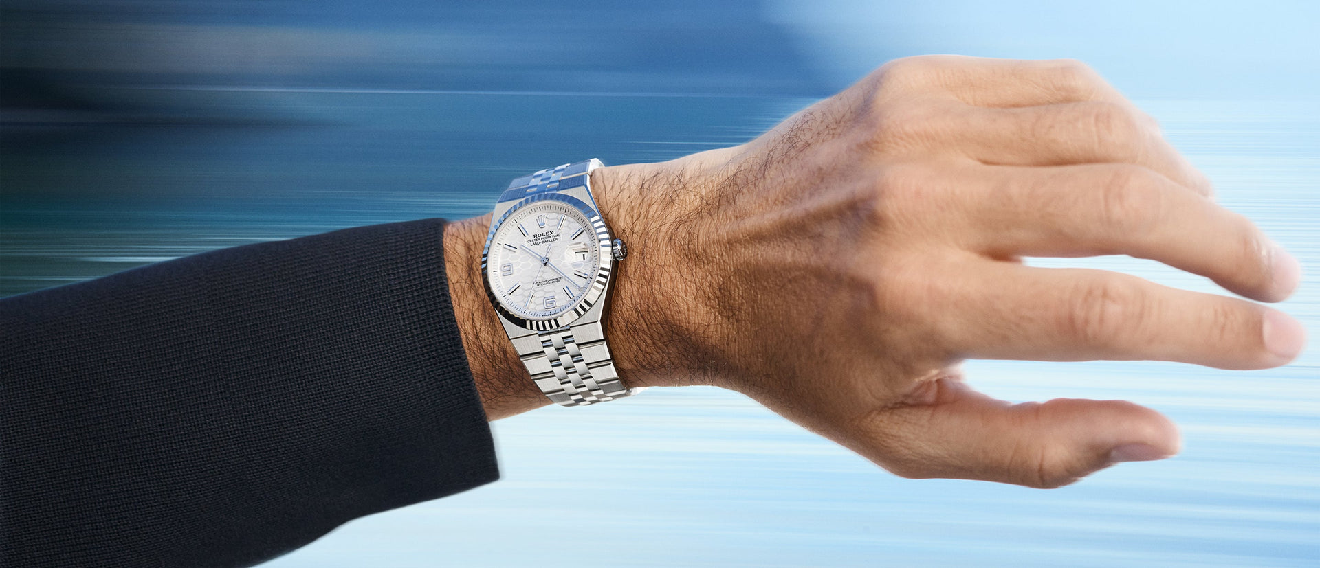 Montre Rolex new Land-Dweller zoom poignet homme - arije