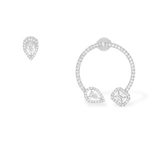Boucles d'oreilles my twin mono creole 0,15 ct x3 - Messika