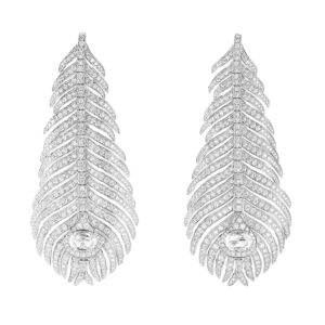 Pendants d'oreilles plume de paon - Boucheron