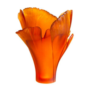 Vase magnum orange ginkgo - Daum