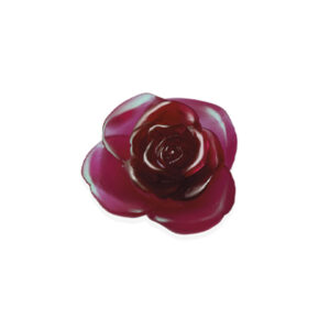 Fleur décorative rouge rose passion - Daum