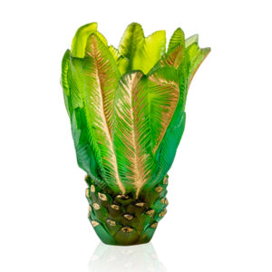 Vase moyen modèle or palm beach - Daum